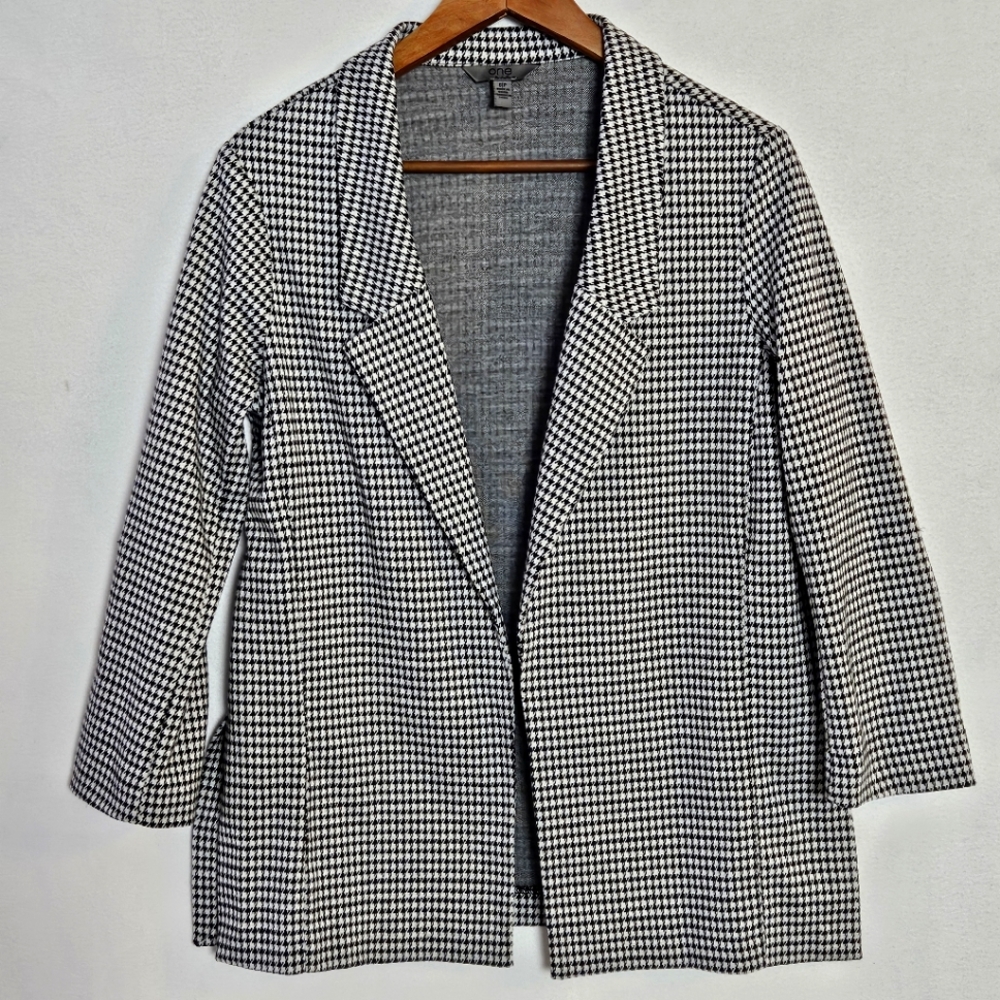 One By Chapter One Gingham Blazer Size Small Petite